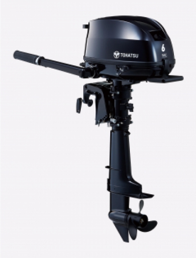 6HP Tohatsu Long Shaft 4-Stroke Outboard Motor with 12 Litre External Fuel Tank Latest Model! Store 3 Ways! image