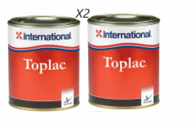 International TOPLAC CREAM Single Pack Gloss Finish Boat Yacht Paint Enamel 750ml x2 image