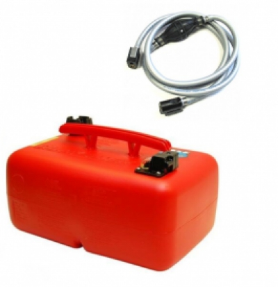 Quicksilver 25 Litre QUICK CONNECT Portable Outboard Fuel Tank with Level Gauge & 8FT LINE image