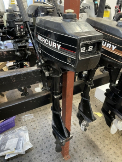 2.2HP MERCURY SHORT SHAFT 2Stroke Tiller Control Outboard Just 12kg Lightweight! image