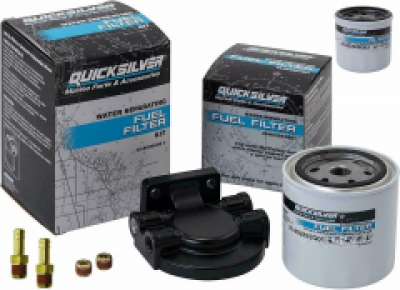 Quicksilver Outboard Water Separating Fuel Filter & Housing Kit with Tail Pipe Connectors & Spare Filter image