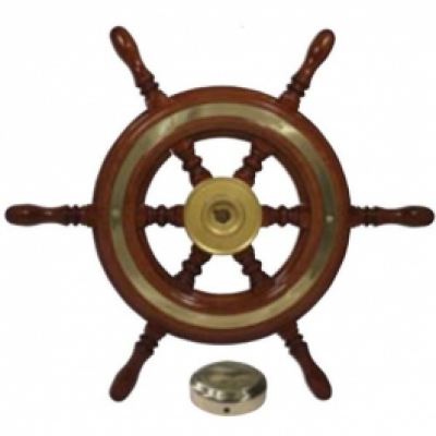 Traditional Wood Spoke Steering Wheel 37cm image