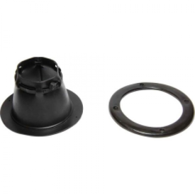 Adjustable Witches Hat Cable Grommet and Ring 105mm Black image