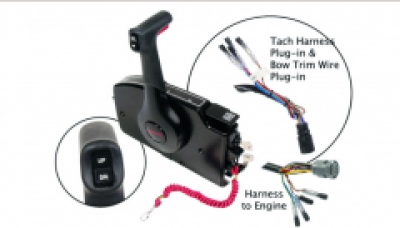 Genuine Mercury Mariner Outboard Control Box 20ft Harness with Trim Switch 9.9HP 15HP 20HP 4 Stroke image