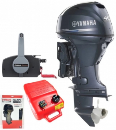 40HP Yamaha F40FETL EFi 4 Stroke Power Trim Outboard with 5 Years Warranty, 703 Remotes, Tank & Line image