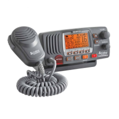 Cobra F77 Fixed VHF Marine Radio With GPS Receiver Large LCD Display 1W & 25W Output image