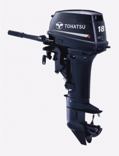18HP TOHATSU Long Shaft 2 Stroke Outboard Motor Tiller Control 41Kg image