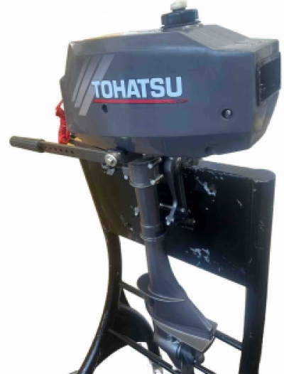 3.5HP TOHATSU M3.5B2 SHORT SHAFT 2 Stroke Tiller Control Outboard Neutral Gear image