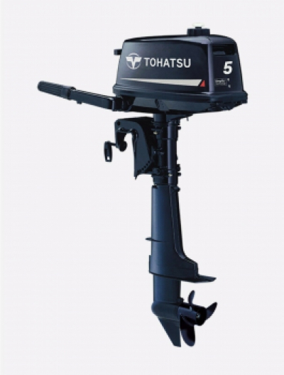 5HP TOHATSU Long Shaft 2 Stroke Outboard Motor Tiller Control 20Kg image