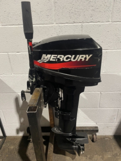 6HP MERCURY (Twin Cyl) Long Shaft Tiller Control 2 Stroke Serviced Outboard 37Kg image