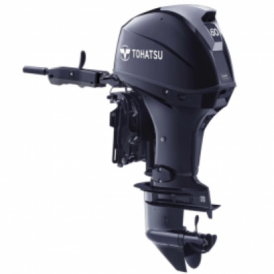 60HP Tohatsu Long Shaft EFi Power Tilt 4-Stroke Outboard Motor with BIG TILLER 25L Tank & Line image