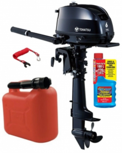 6HP Tohatsu Short Shaft 4-Stroke Outboard Motor with Internal Fuel Tank Latest Model! Store 3 Ways! image