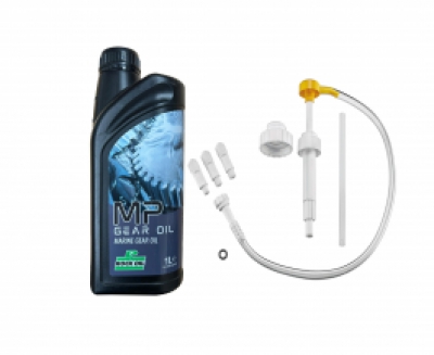 1 Litre Rock Oil MP GEAR 80w90 MARINE Outboard Gearbox Oil GL5 Gearlube & Pump Kit 1L image