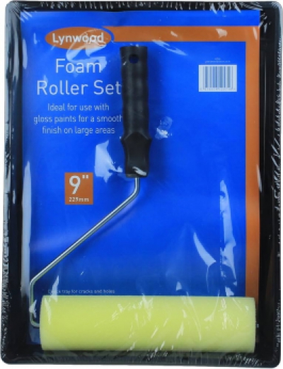 9" Foam Paint Roller, Frame & Tray Kit (Just £4 Each with any Paint Purchase!) image