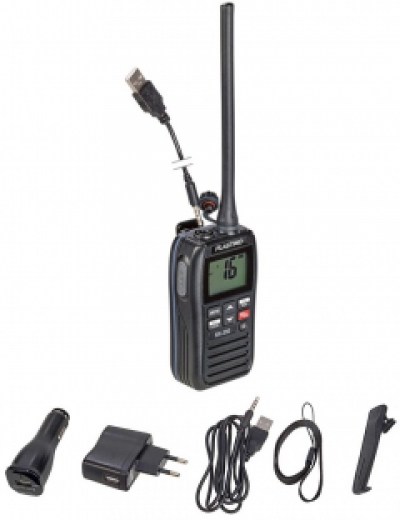 Plastimo Floating HANDHELD VHF MARINE RADIO with 12V Cig Lighter Charger SX-350 image