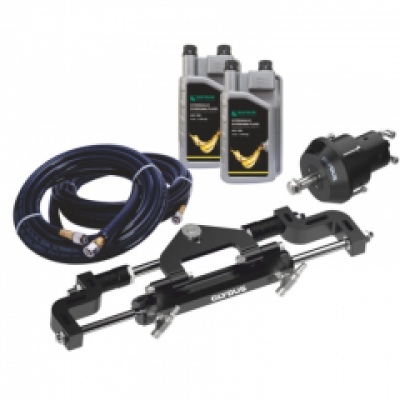 Glydus Marine Hydraulic Steering System Kit 5 Metre Hoses Rated 115HP Max Boat Outboard image
