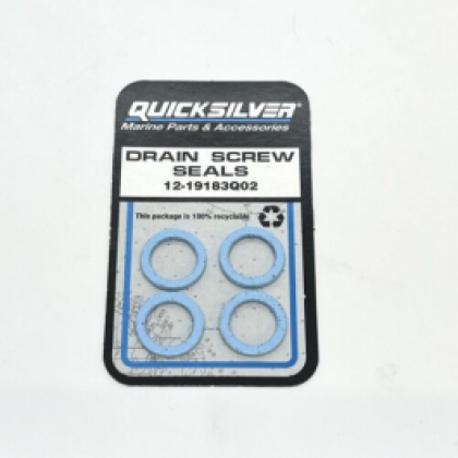 Genuine Quicksilver Mercury Mariner Blue Fibre Gearbox Fill / Drain Screw Washer image