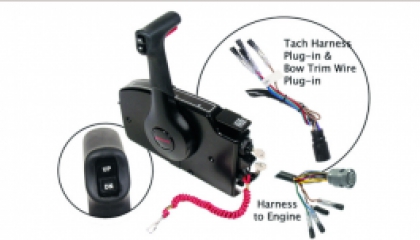 Genuine Mercury Mariner Outboard Control Box 15ft Harness with Trim Switch 9.9HP 15HP 20HP 4 Stroke image