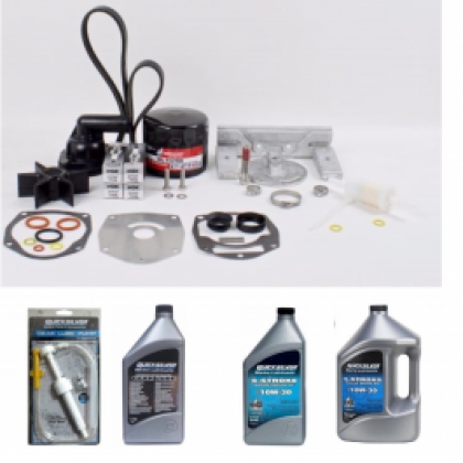 300hr Service Kit for Mercury Mariner 150HP EFi 3.0L 4-Stroke with 4 Stroke Engine Oil & High Performance Gearlube image