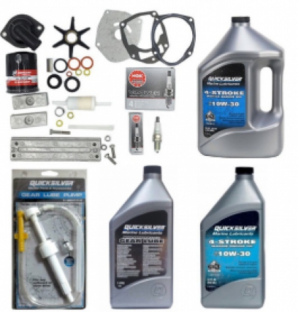 300hr Service Kit for Mercury Mariner 80HP 90HP 100HP 115HP EFi 2.1L 4-Stroke with 4 Stroke Engine Oil & High Performance Gearlube image