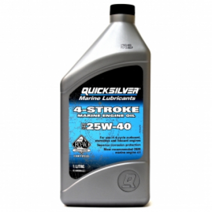 1 Litre Quicksilver 25W40 Inboard / Outboard Engine Oil for Mercruiser 1L image