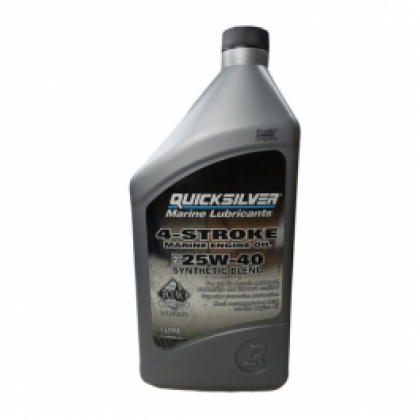 1 Litre Quicksilver 25W40 1L Synthetic Blend High Performance Marine Engine Oil Verado image