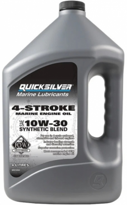 4 Litre Quicksilver 10W30 4L Synthetic Blend High Performance Marine Engine Oil Verado V6 V8 image