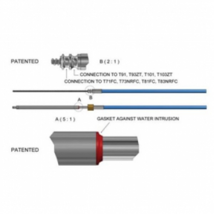 Ultraflex 9FT M90 LOW FRICTION Mach 90 Heavy Duty Steering Cable for T85 & T73 Helms image
