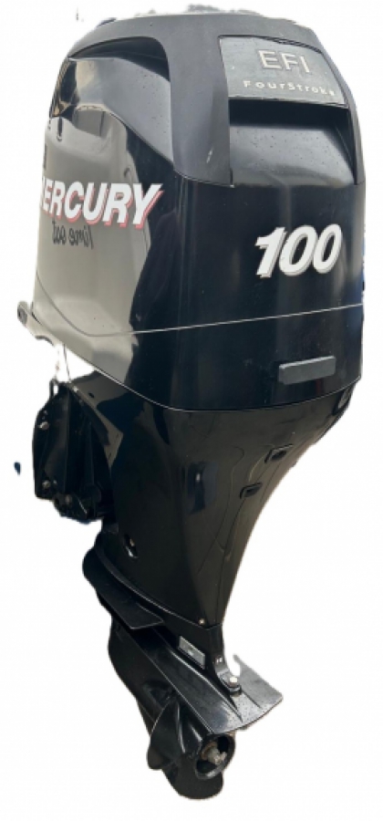 2010 MERCURY 100HP 1.7L 4 STROKE EFi F100 OUTBOARD LOW HOURS REMOTES GAUGES image