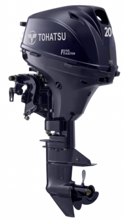 20HP Tohatsu Long Shaft EFi Electric Start Remote Control 4-Stroke Outboard Motor with 12L Tank & Line image