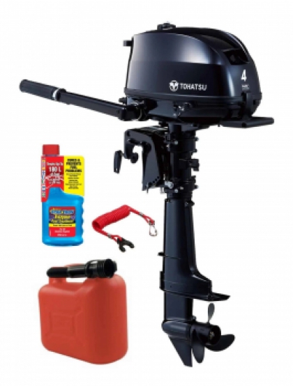 4HP Tohatsu Short Shaft 4-Stroke Outboard Motor with Internal Fuel Tank Latest Model! Store 3 Ways! image