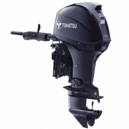50HP Tohatsu Short Shaft EFi Power Tilt 4 Stroke Outboard Motor with BIG TILLER 25L Tank & Line image