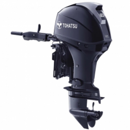 60HP Tohatsu Long Shaft EFi Power Tilt 4-Stroke Outboard Motor with BIG TILLER 25L Tank & Line image