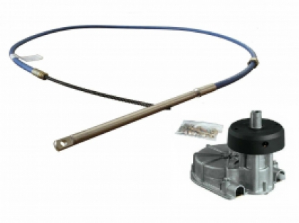 Ultraflex Heavy Duty 9FT M90 LOW FRICTION Mach 90 Boat / Outboard Steering Cable, T85 Helm & Fitting Kit image