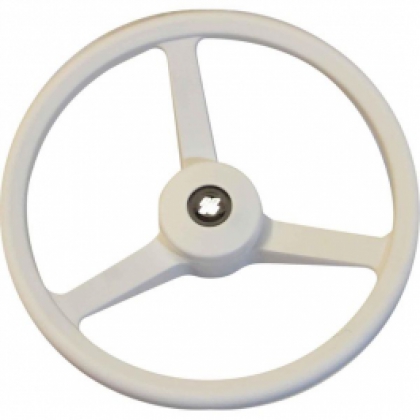 Steering Wheel 3 Spoke Basic White 335mm image