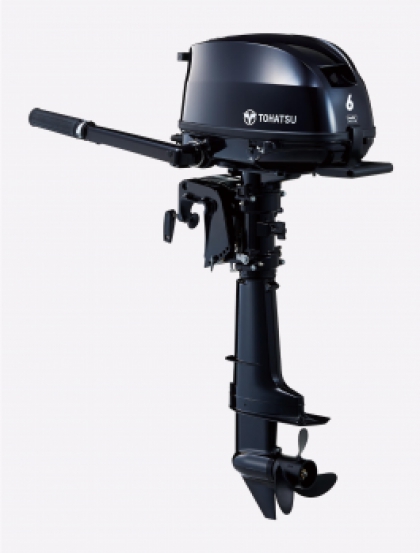 6HP Tohatsu Long Shaft 4-Stroke Outboard Motor with Internal Fuel Tank Latest Model! Store 3 Ways! image