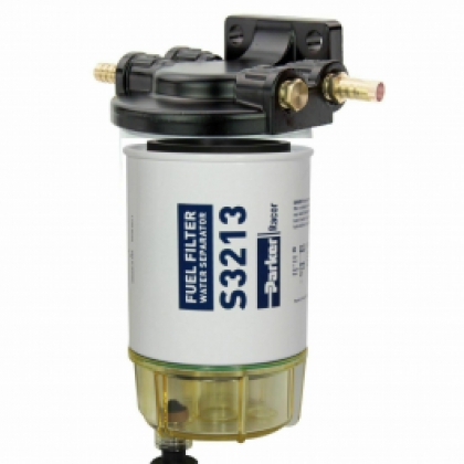 Quicksilver RACOR 10 Micron Outboard Water Separating Fuel Filter & Housing Kit with Clear Bowl & Tail Pipe Connectors image