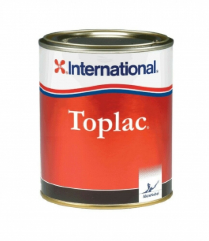 International TOPLAC MED WHITE Single Pack Gloss Finish Boat Yacht Paint Enamel 750ml image