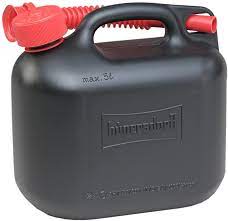 Talamex 5 Litre Fuel Jerry Can & Spout 5L Black image