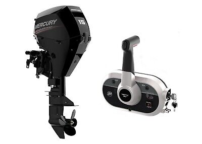 15HP Mercury F15E Long Shaft Manual Start EFi 4 Stroke Remote Control Outboard Motor with 12L Fuel Tank & Line with 7 Years Warranty image