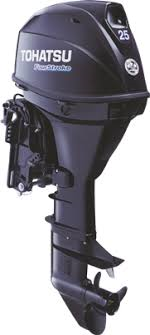 25HP Tohatsu Short Shaft EFi Electric Start Remote Control 4-Stroke Outboard Motor with 25L Tank & Line ** EX DISPLAY CLEARANCE ** image