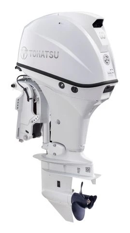 60HP Tohatsu (in BELUGA WHITE) Long Shaft EFi Power Tilt Remote Control 4-Stroke Outboard Motor with 25L Tank & Line image